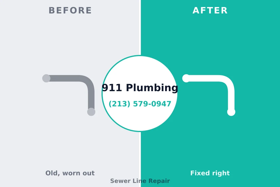 Before and after: plumbing company Thornville, OH
